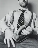 Businessman Masturbating by Tomàs Gaspar, 1991, Gelatin silver print. Photographer's stamp on the verso, "Tomás Gaspar";, offered Sep 2026
