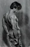 Untitled (Profile of a Man in Jeans) by Hans Fahrmeyer, 1995, Gelatin silver print. 2/30. Annotated in pencil on the verso, "Photo by Hans Fahrmeyer";, offered Sep 2026