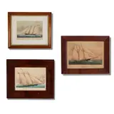 A collection of three (3) Currier & Ives lithographs from the personal collection of John Mecray. i. "The Clipper Yacht "America" , of New York." by Currier & Ives, Lithograph. N.Currier, offered Aug 2026