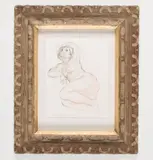 A Percy Myron Lee figure drawing of a female nude by Percy Myron Lee, Charcoal and sanguine chalk on paper, offered Aug 2026