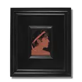 Untitled (Profile of an Olympian II) by James Childs, Oil on board. Custom-wooden, offered Aug 2026