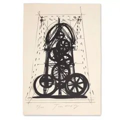 La Vittoria, from the portfolio by Sergio Tosi Stampatore by Jean Tinguely, 1972, Lithograph on wove paper. 5/100, offered Aug 2026