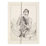 Mountaineer, 1986. Published as Fantasy Man (Advocate Men, June 1987) by Fred Bisonnes, Graphite on paper, offered Aug 2026