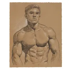 Steve by David Eugene Henry, Charcoal on toned acid-free paper, offered Aug 2026