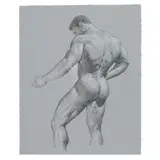 Shawn by David Eugene Henry, Oil crayon on toned acid-free paper, offered Aug 2026