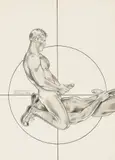 Untitled (Ass Eating Scene) by Kent Neffendorf, 1991, Graphite and charcoal on paper, offered Aug 2026