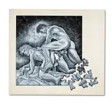 The Missing Piece by Richard Allen Schultz, 1990, Acrylic on board, offered Aug 2026