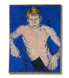 Untitled (Dancer Holding Dick) by Alan Hampshire, c. 1989, Oil on canvas, offered Aug 2026