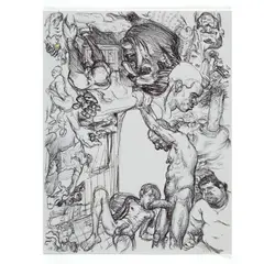 Untitled (Sex Scene by Michael Kirwan, Collage). Ballpoint pen on paper, offered Aug 2026