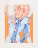 The Unbearable Softness of Bluejeans by Ed Cervone, 1994, Acrylic on paper, offered Aug 2026