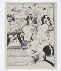 Original Illustration for GOHR #2, Page 2 by The Hun, 1990, Ink and graphite on paper, offered Aug 2026