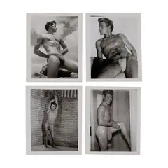 Grouping of Four (4) Physique Photographs by Bob Mizer by Robert Mizer, Gelatin silver print. Each:, offered Aug 2026