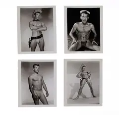 Grouping of Four (4) Physique Photographs by Bob Mizer by Robert Mizer, Gelatin silver print. Each:, offered Aug 2026