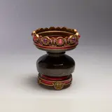 Kelly by Jay Strongwater, marble/onyx pillar candle holder. In original box, offered Jul 2026