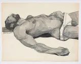 Untitled (Masturbation in Briefs) by Richard Rosenfeld, 1977, Mixed media drawing on paper, offered Jun 2026