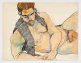 Untitled (Leather Vest) by Richard Rosenfeld, 1978, Mixed media drawing on paper, offered Jun 2026