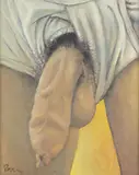 Untitled (Closeup Phallus in Underwear) by Joseph Radoccia, Acrylic and graphite on panel, offered Jun 2026