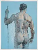 Danny by David Eugene Henry, Oil paint and oil crayon on panel, offered Jun 2026