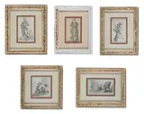 Grouping of Five (5) Prints by François Perrier. Copper-plate by François Perrier, engraving, offered Jun 2026