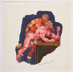 Taste Your Own Ass by Michael Kirwan, 2001, Watercolor marker and ink on paper, offered Jun 2026