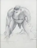 Untitled (Kneeling Study) by Joseph Radoccia, Graphite on paper, offered Jun 2026