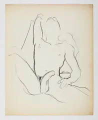 Untitled (Male Nude Study) by Joe Brainard, Graphite on paper, offered Jun 2026