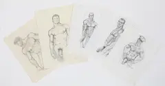 Grouping of Five (5) Erotic Illustrations by MATT by MATT, 2000, Graphite on paper. Each, offered Jun 2026