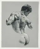 Chuck by David Eugene Henry, Charcoal on toned paper, offered Jun 2026