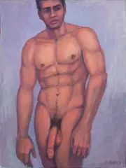 Untitled (3/4 Leaning Nude) by Robert J. Hughes, Oil on canvas, offered Jun 2026