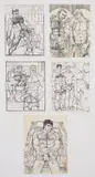 Grouping of Five (5) Erotic Illustrations by MATT by MATT, Ink and graphite on paper. Each, offered Jun 2026