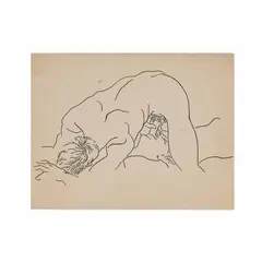 Untitled (Reversed Blowjob Scene) by Sam Steward, Ink on paper, offered Apr 2026