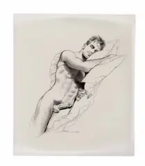 Satisfied by Robert W. Richards, 1997, Graphite on vellum, offered Apr 2026