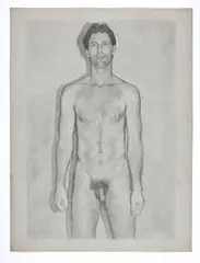 Untitled (3/4 Nude) by Stephen Hale, Charcoal on paper, offered Apr 2026