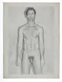 Untitled (3/4 Nude) by Stephen Hale, Charcoal on paper, offered Apr 2026