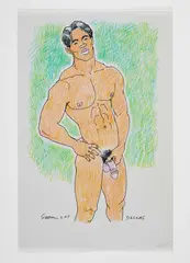 Asian Boy Showing His Stuff by Douglas Simonson, 2007, pencil on paper, offered Apr 2026
