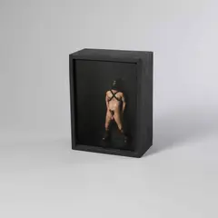 The Hoist by Fernando Carpaneda, 2011, Mixed media. Bondage scene in diorama format, offered Apr 2026