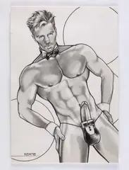 Guys Scene 1: Stripmine by Kent Neffendorf, 1993, Graphite on watercolour paper, offered Apr 2026