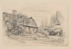 Gott House, Pigeon Cove, Ma by Antonio Cirino, 1967, Graphite on paper, offered Apr 2026
