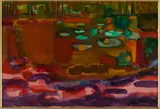 Untitled by Florence Leif, 1965, Watercolor on paper. In a hand-carved Stephen Motyka, offered Apr 2026