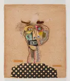 1969. "Man with Hat." by Lou Hirshman, Mixed media, offered Apr 2026