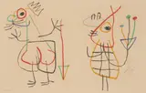 M. 1003 by Joan Miró, 1975, Lithograph. From "L'Enfance d'Ubu. ", offered Apr 2026