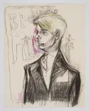 Untitled by William Levitt Jr., Pastel sketch of "Bruce Rahn." 1977. Initialed and, offered Apr 2026