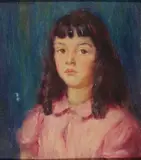 Carmen by Alice Beach Winter, Oil on board. Portrait of a young woman, offered Apr 2026