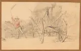 A Man Threshing Beside a Wagon, Farm Buildings Behind by Peter Paul Rubens, Lithograph print, offered Apr 2026