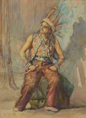 Friend or Foe? by Fay Elizabeth Davis, Watercolor on paper, offered Apr 2026