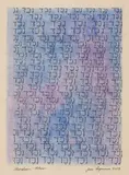Grandson-Hebrew by Jane Logemann, 2009, Ink and watercolor on muslin cloth, offered Apr 2026