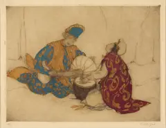 Jazz II by Elyse Ashe Lord, Drypoint with woodblock ink, offered Apr 2026
