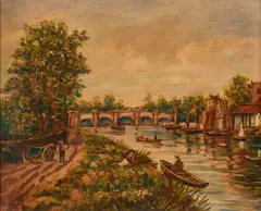 Landscape by Erna S., Oil on canvas, offered Mar 2026