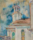 Church Steeple by Florence Leif, Oil on Canvas, offered Mar 2026
