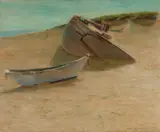 Boats, Provincetown (Provincetown, Massachusetts by John Robinson Frazier, Oil on canvas, offered Mar 2026